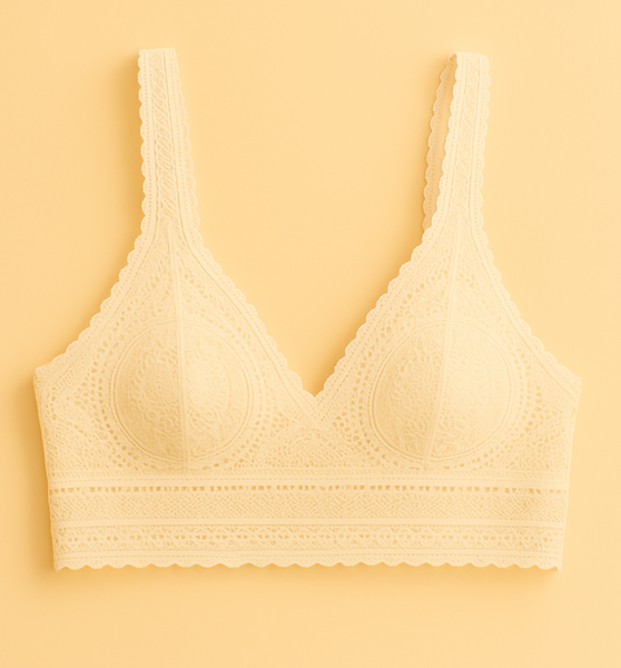 Padded & Non-Padded Lace Bralette – Elegant Crochet Detailing, Soft & Comfortable for Everyday Wear