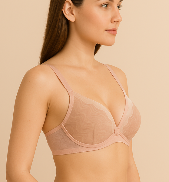 beige bra padded lace daily wear